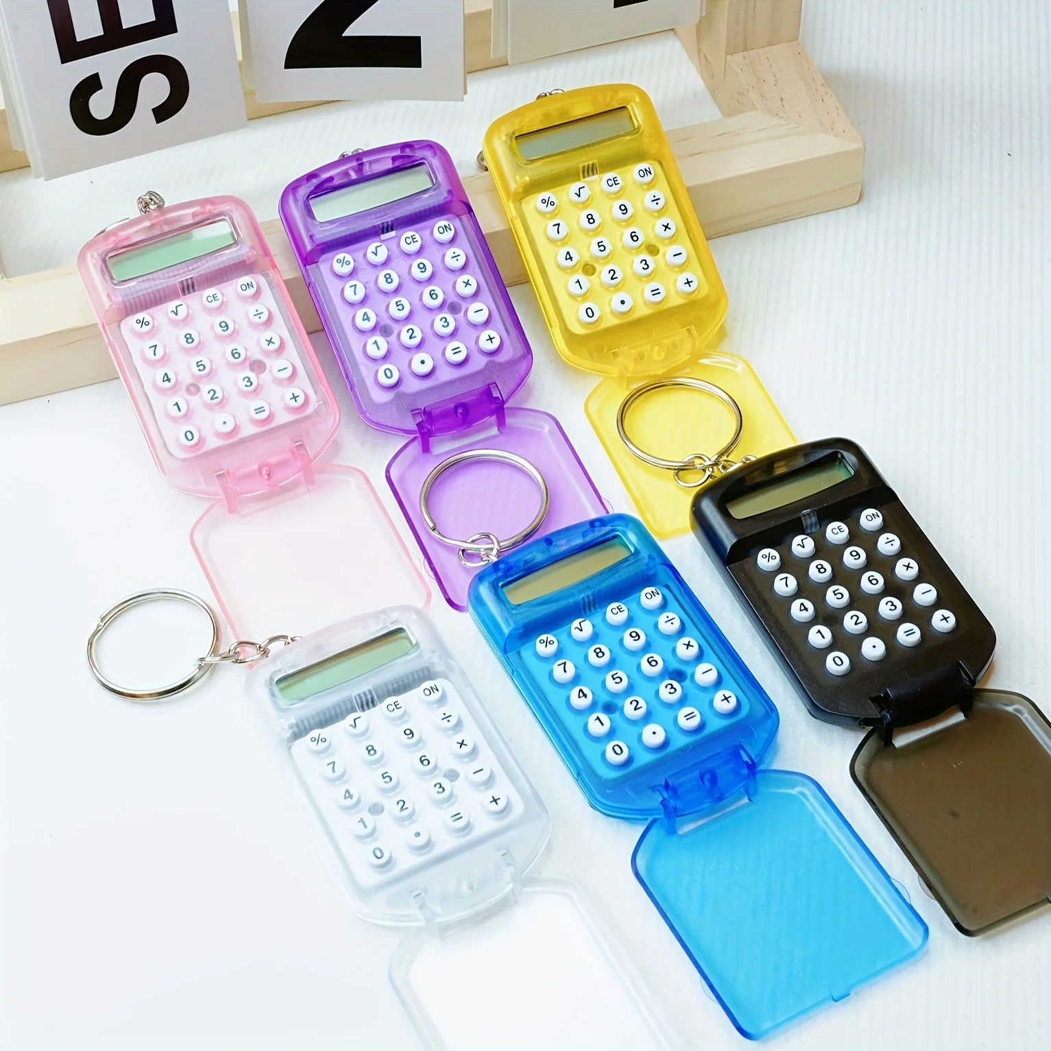 Scientific Calculator For Secondary School - Kalkulator Mini Kartun dengan Gantungan Kunci,