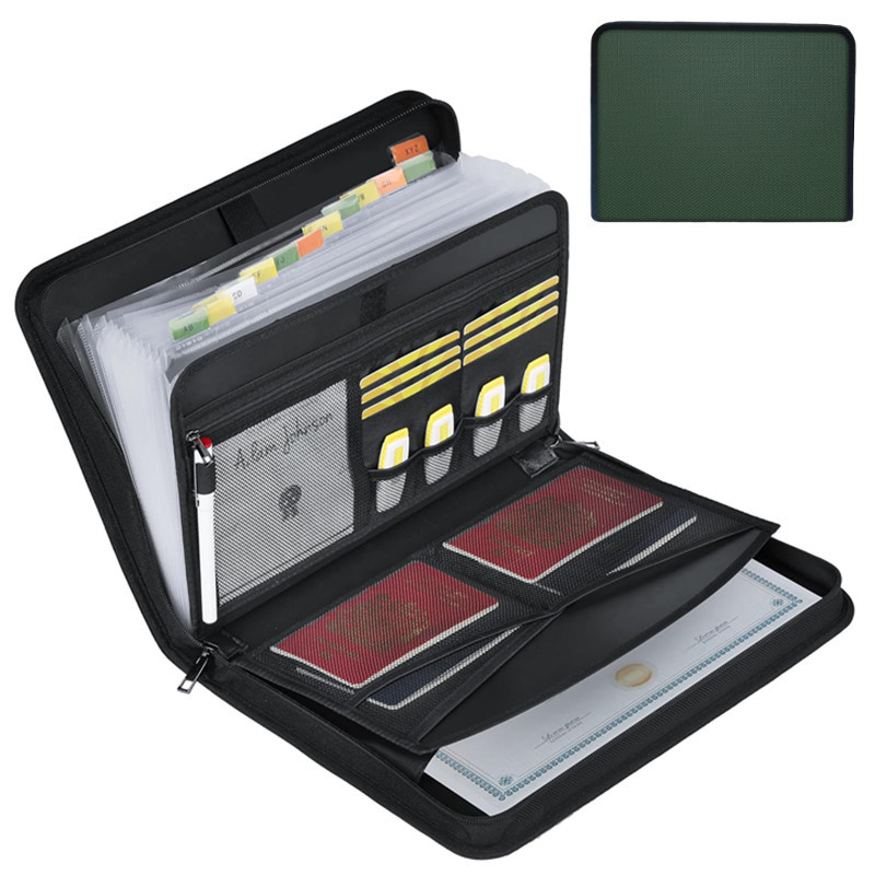 Expandable Accordion File Folder 13 Pockets - Folder Berkualitas Tinggi yang Tahan Panas