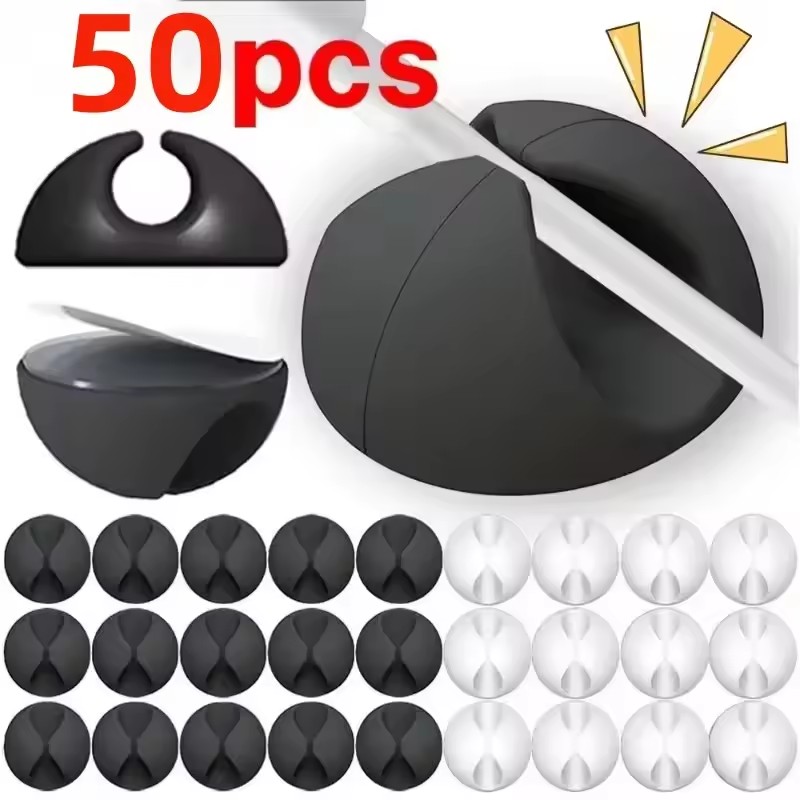 Desk Accessories - 5/50 buah Pengatur Kabel Mini, Klip
