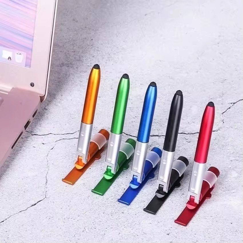 School Supplies - Pena Bolpoin Multifungsi 4-in-1 dengan Lampu