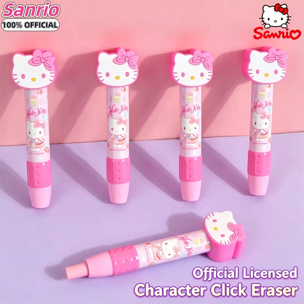 Retractable Eraser Pen Click - Penghapus Karet Model Pena Sanrio Asli