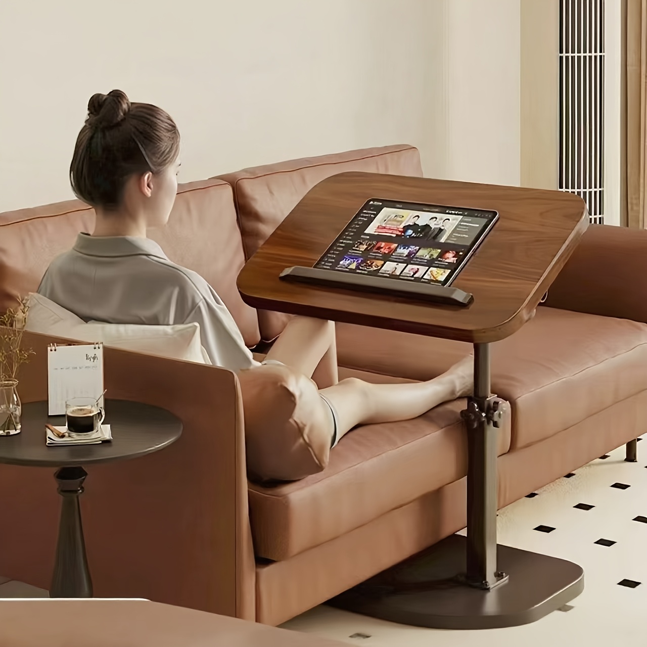 Meja Laptop Putar dari Kayu Wa - Office Furniture ulasan dan harga