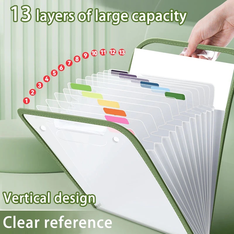 1 Paket Organizer File Vertika - Expandable Accordion File Folder 13 Pockets ulasan dan harga
