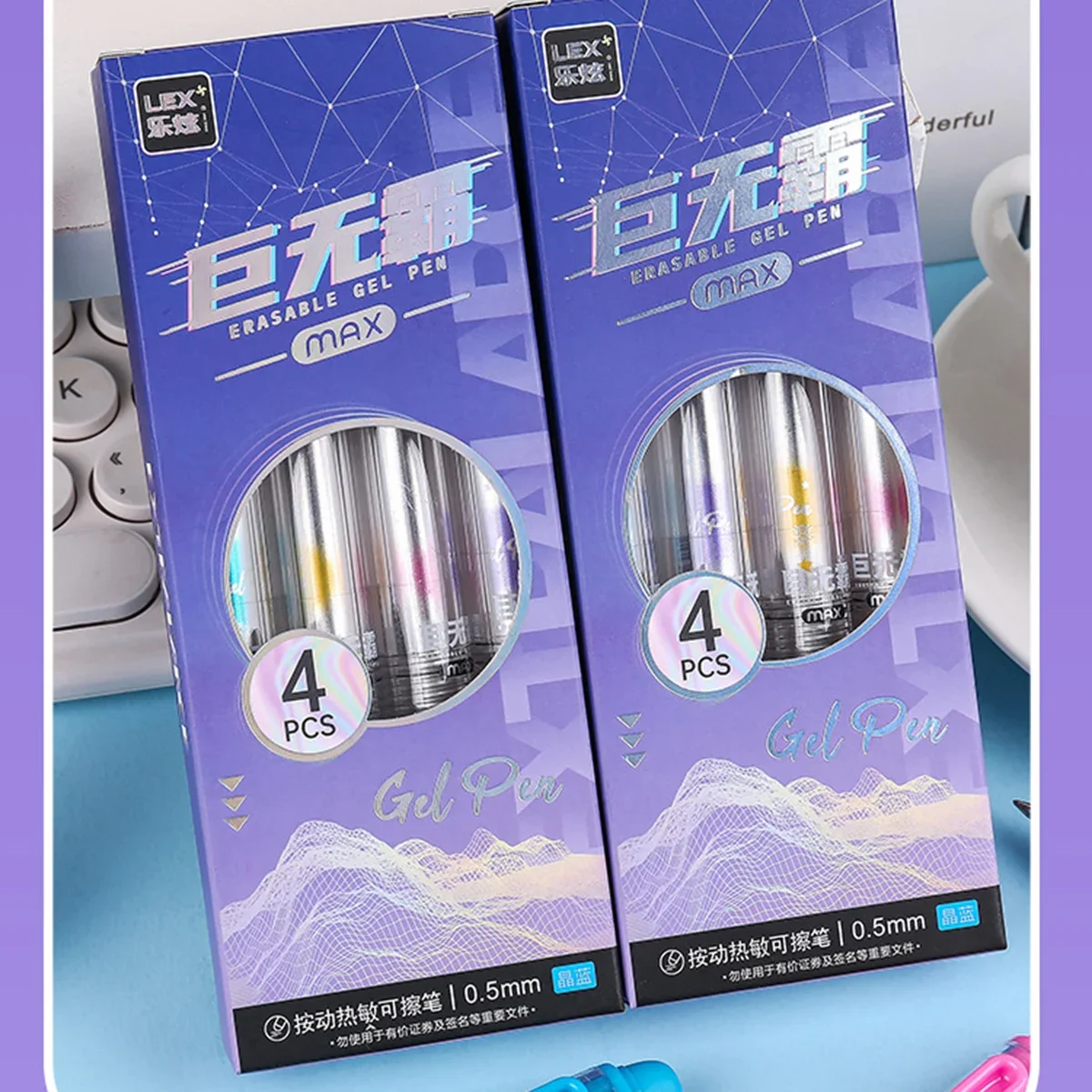 Paket 4 Pulpen Gel yang Dapat  - Retractable Eraser Pen Click ulasan dan harga