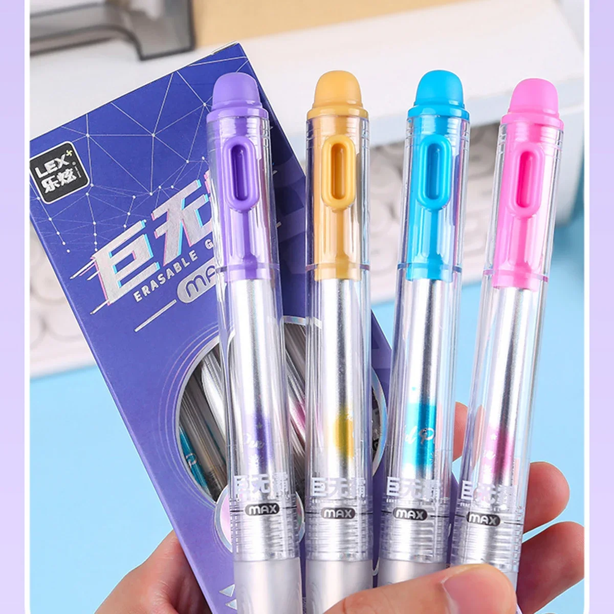 Paket 4 Pulpen Gel yang Dapat  - Retractable Eraser Pen Click ulasan dan harga