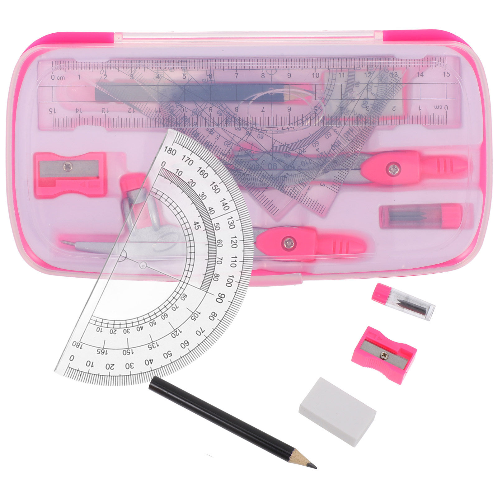 1 Set Alat Geometri: Busur Der - Math Geometry Set With Compass ulasan dan harga