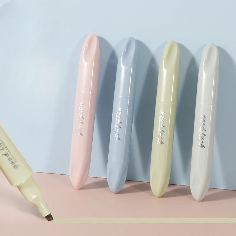 4 Buah Pena Penanda Warna Past - Pastel Highlighter Set Double Ended ulasan dan harga